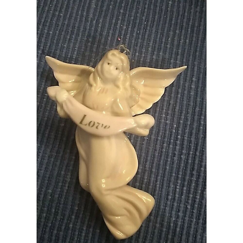 MARBELLA PORCELAIN ANGEL ORNAMENT LOVE RUSS PORCELAIN
